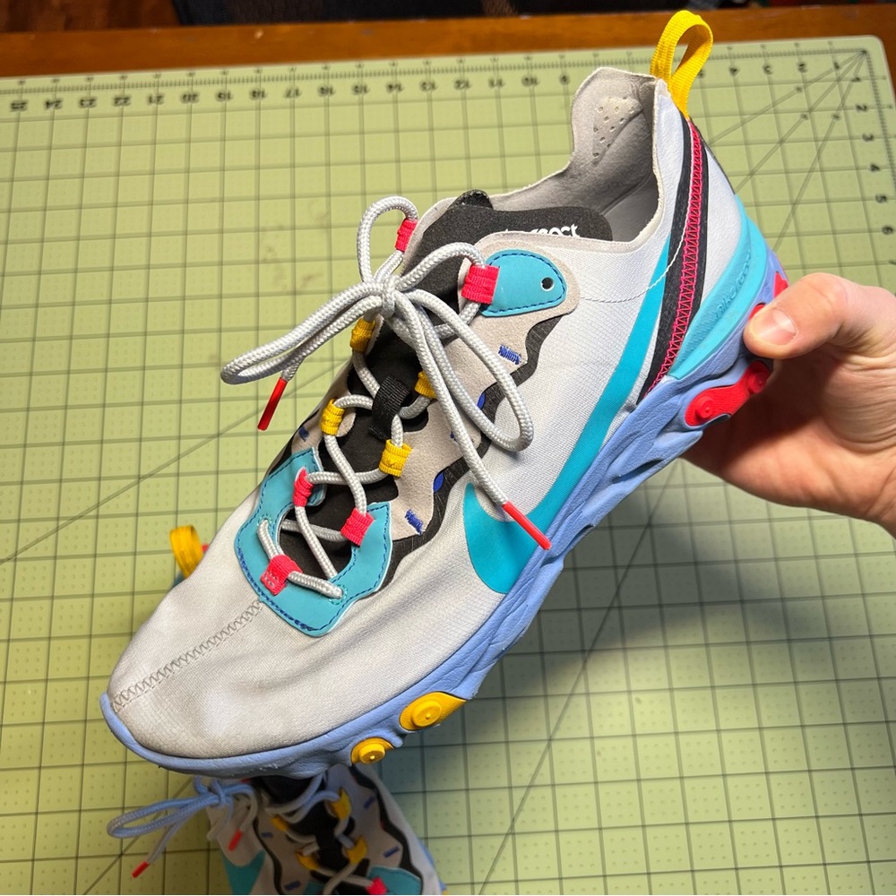 Nike react running shoes periwinkle multicolor